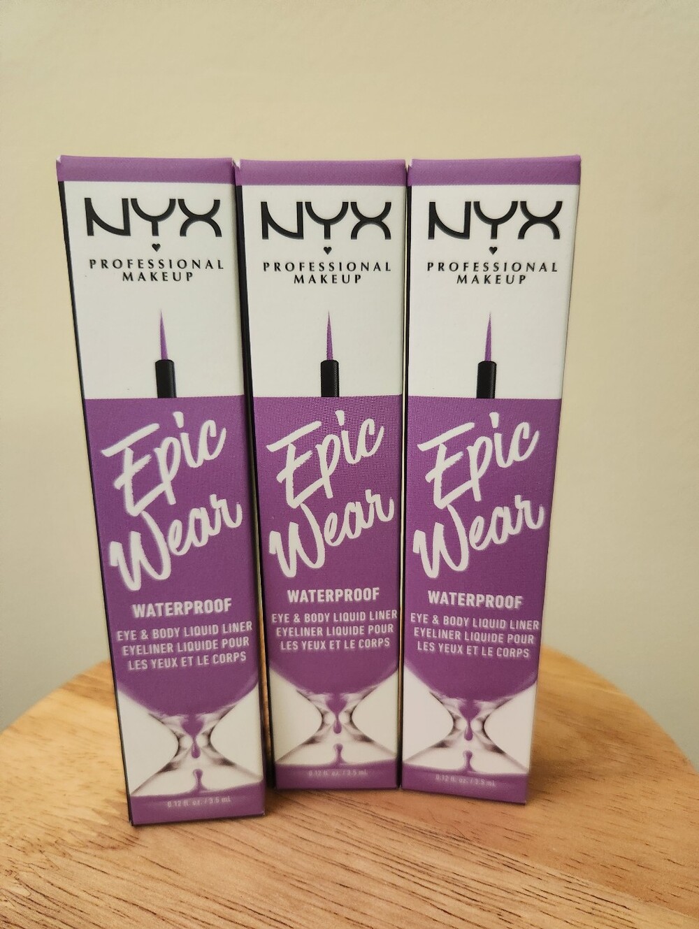 NYX Epic Wear Waterproof Eye & Body Liquid Liner Lilac (3 Pack) New